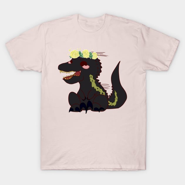 EndoRaptor Chibi Flower T-Shirt by kelsmister